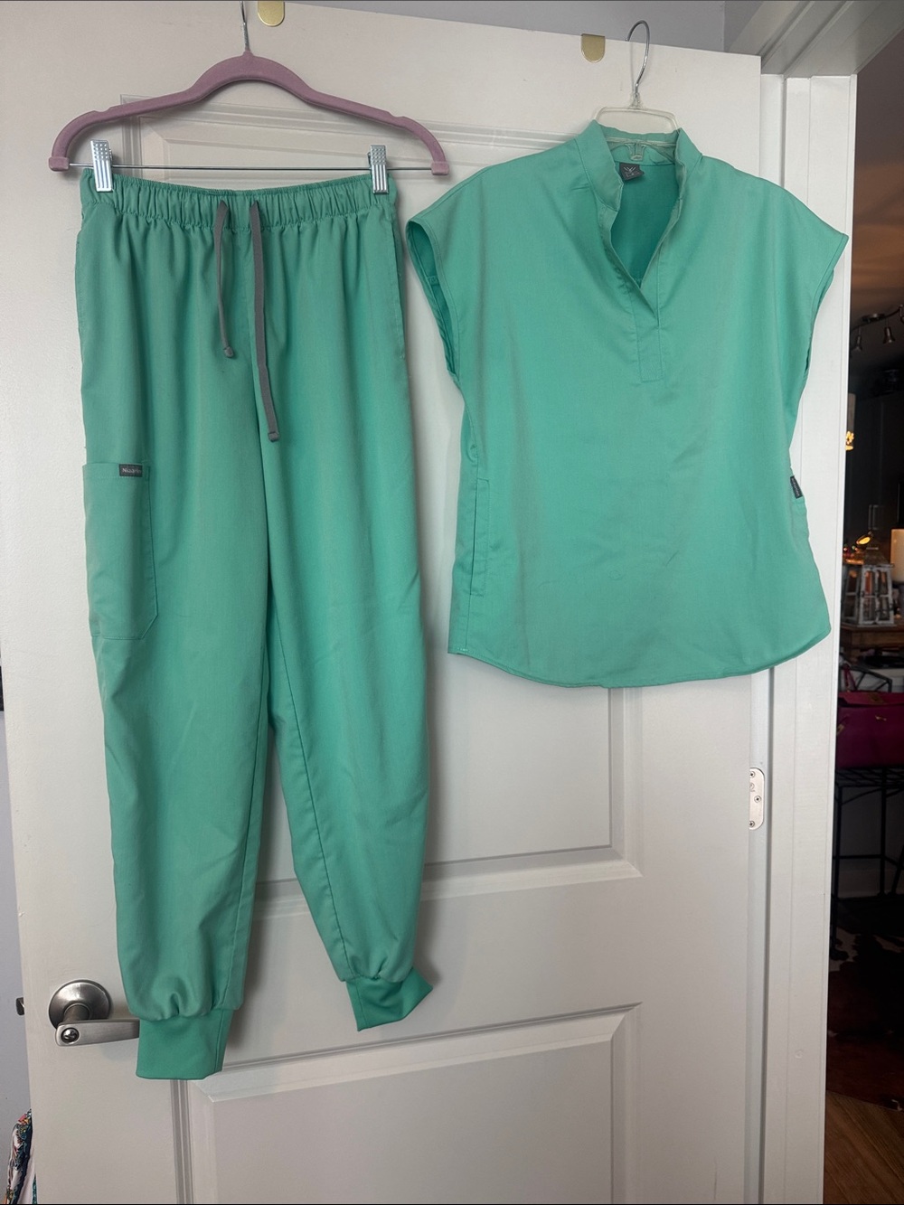 Women’s Mint Green Scrub Jumpsuit Set